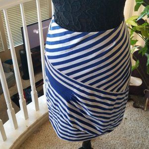 Torrid Blue and White Pencil Skirt. Sz 1